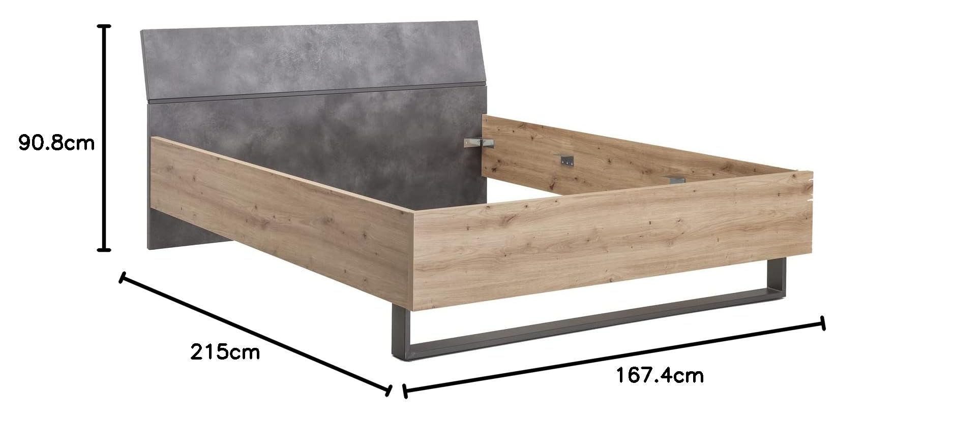 Composad Lafabrica Letto Matrimoniale 167 cm Grigio