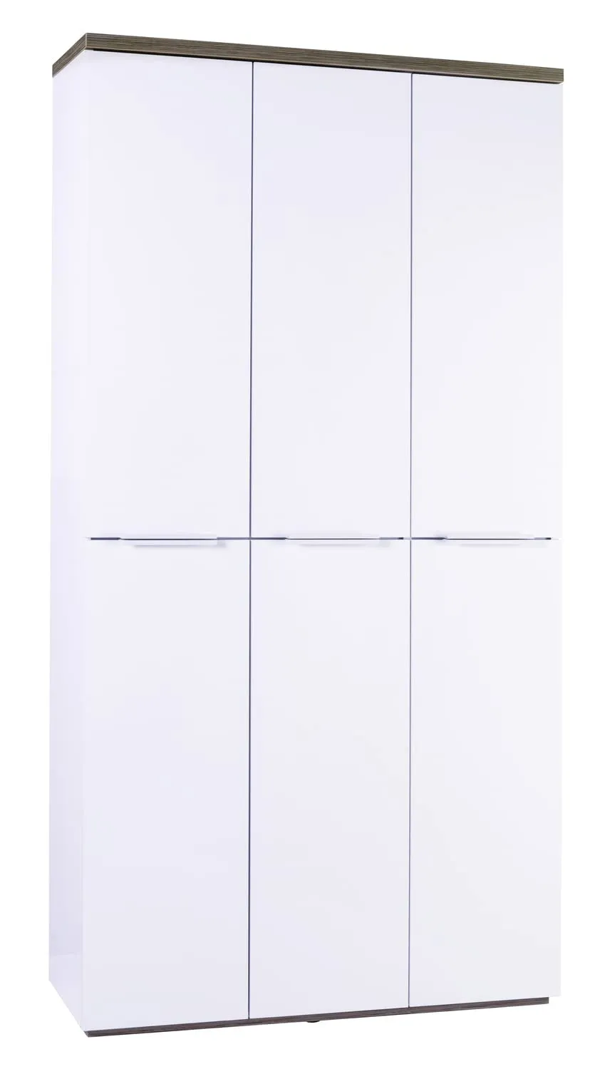 Composad Mundi Armadio 6 Ante Rovere Bianco Ripiani