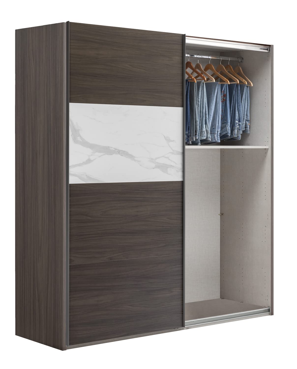 Composad Systema 200x223x67 armadio 2 ante scorrevoli rovere marmo