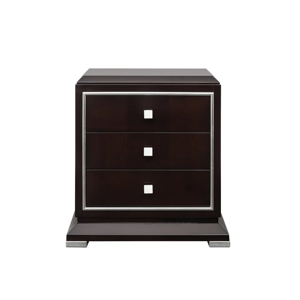 LCI Decora D0327 comodino 3 cassetti cromato