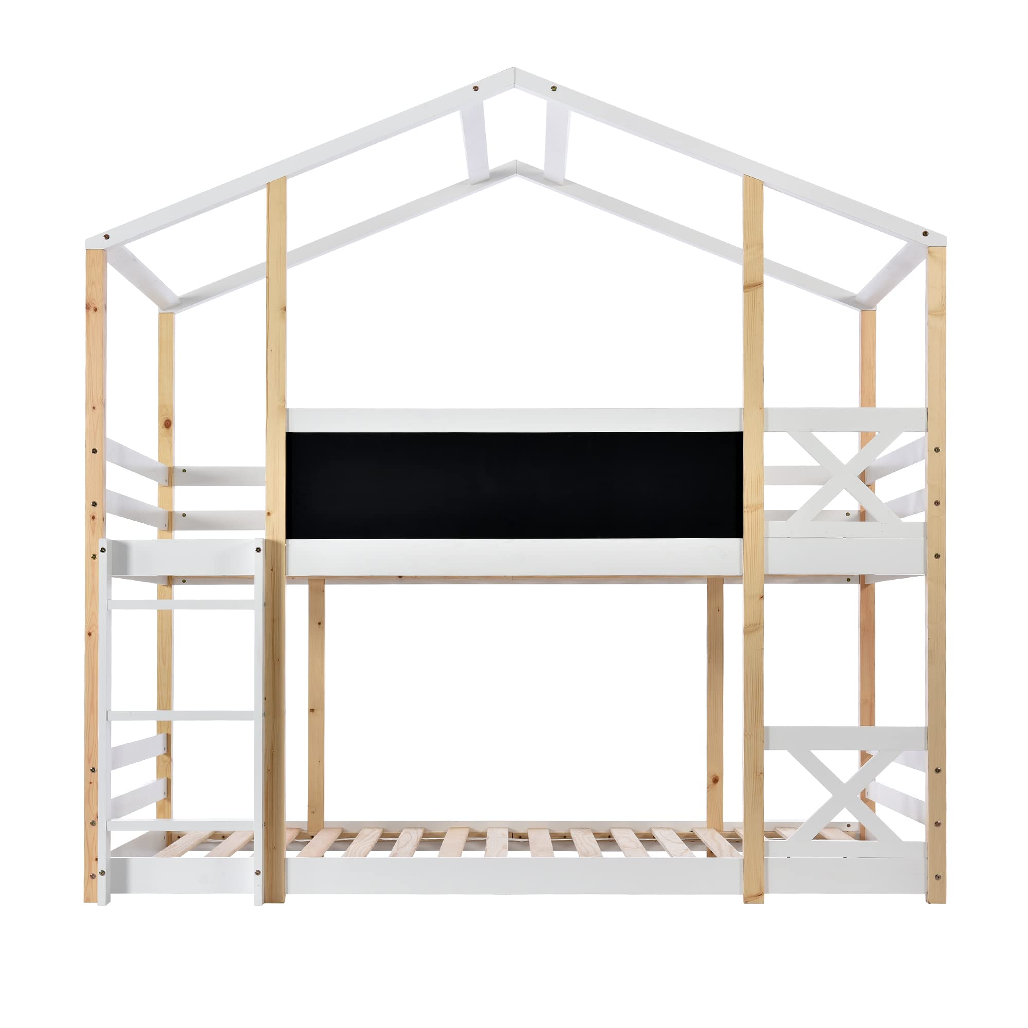Dolamani letto a castello casetta 90x200 con scaletta in pino