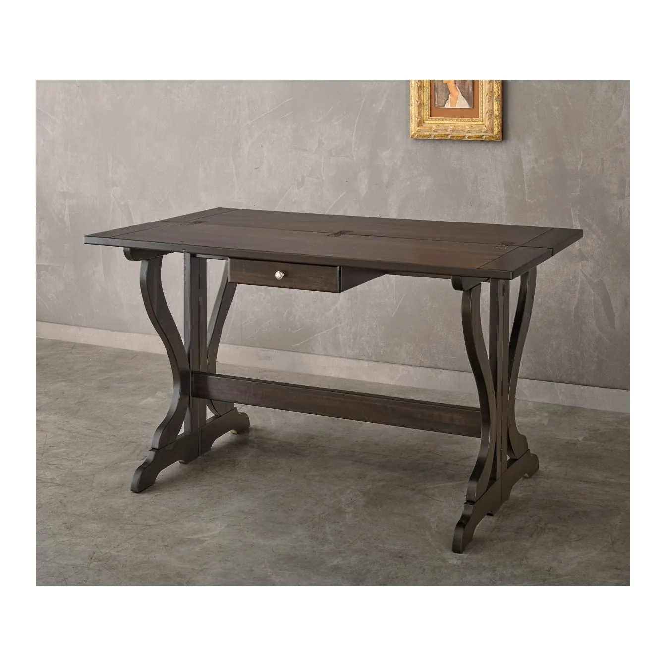 Epocantica tavolo consolle 140 apribile cassetto legno massello