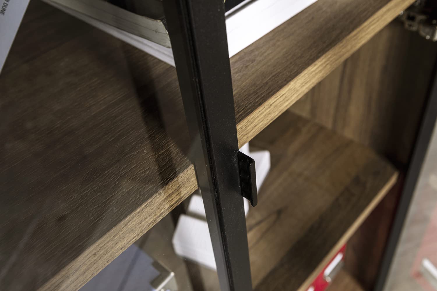 Composad Davinci libreria alta 2 ante vetro noce