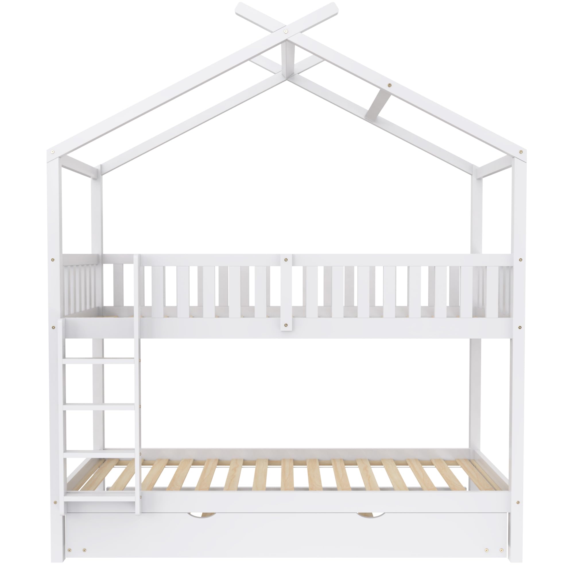 Dolamani letto a castello 90x200 con estraibile bianco