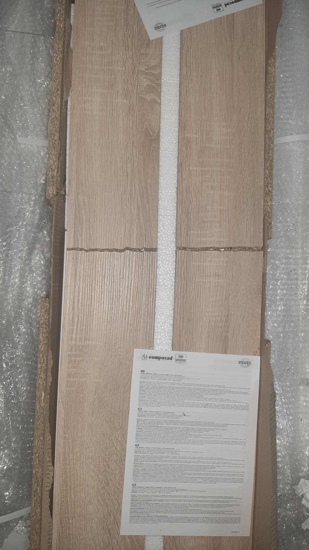 Composad Facile Scarpiera 5 Ribalte Rovere Sonoma Slim 65x164 cm
