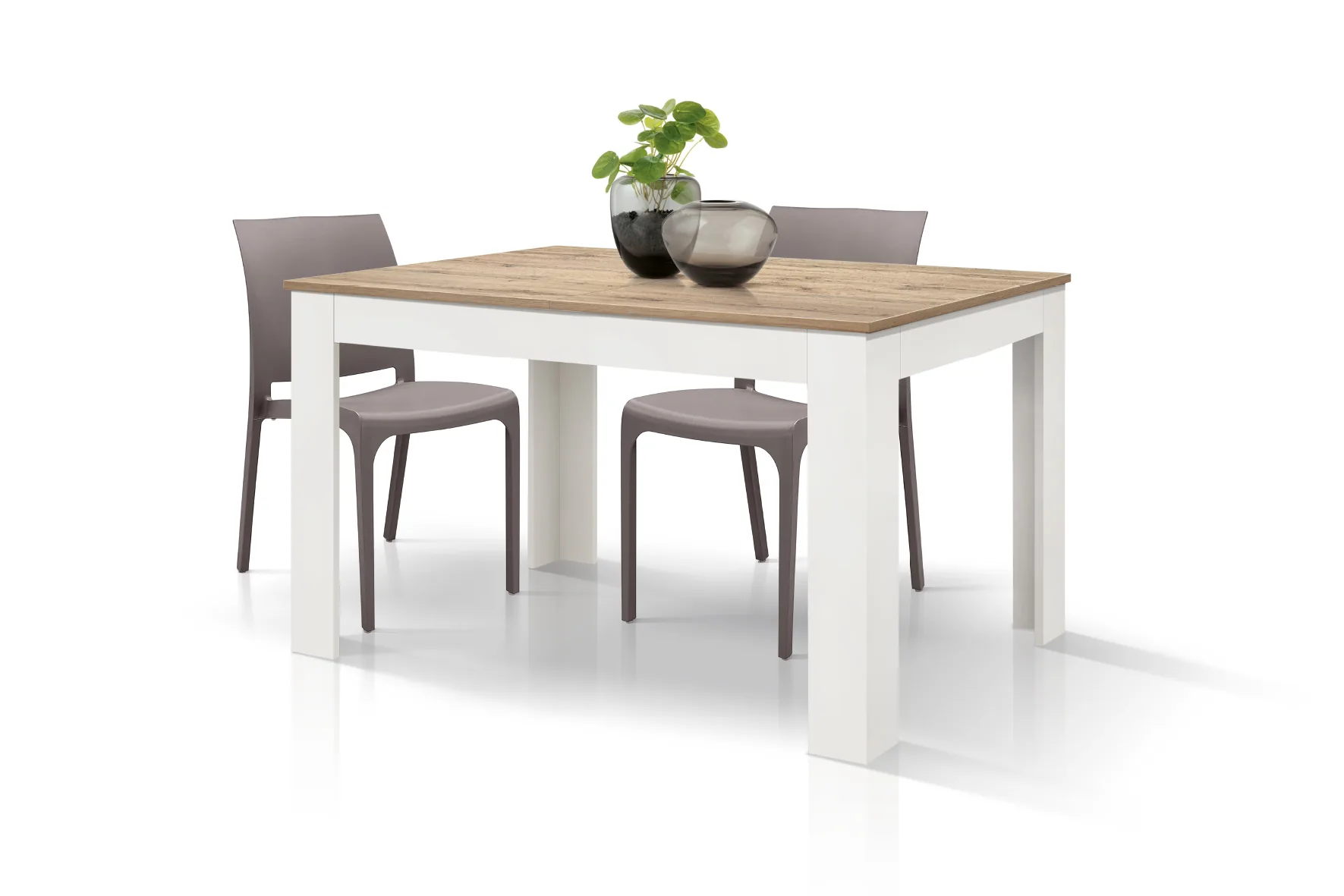 Epocantica Adriana tavolo allungabile rovere bianco 140 cm