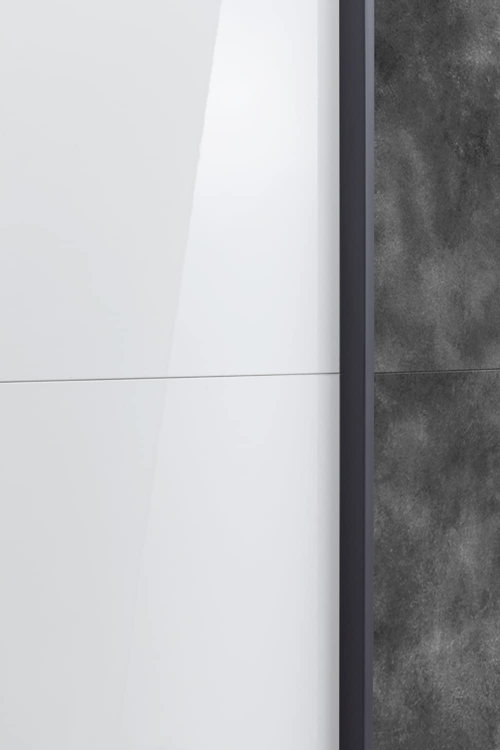Composad Systema armadio 2 ante scorrevoli 200 cm bianco grigio