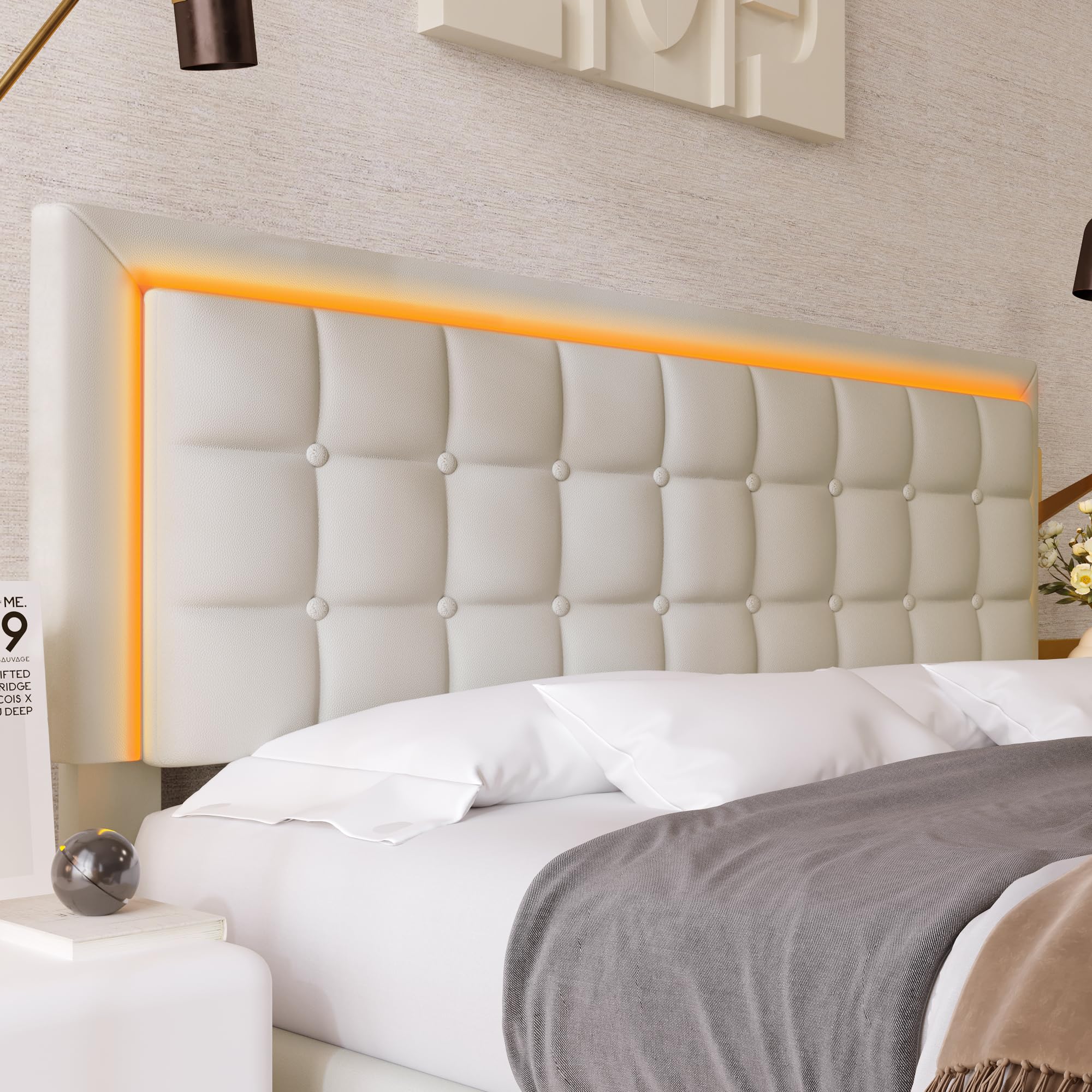 Dolamaní Letto contenitore 140x200 bianco similpelle