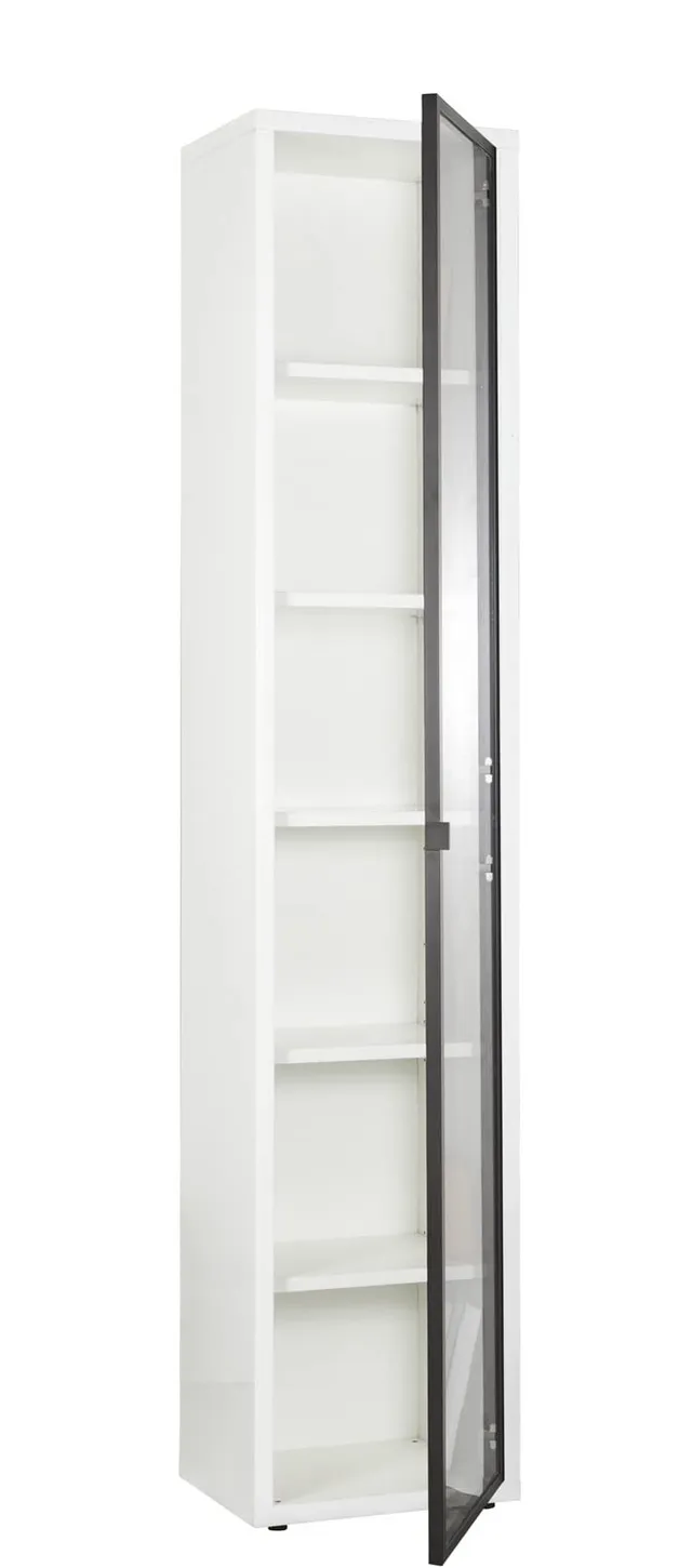 Composad Disegno libreria alta vetro 44x217 bianco