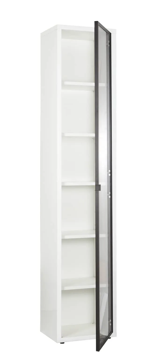 Composad Disegno libreria alta vetro 44x217 bianco