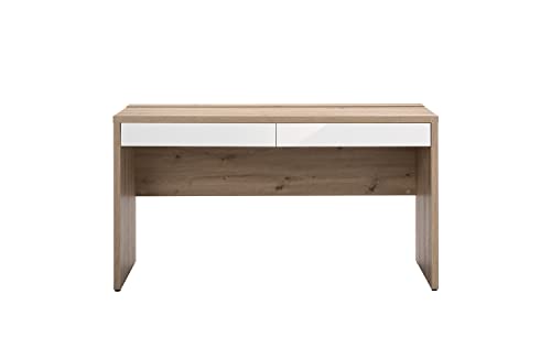 Composad Collegio Scrivania 2 Cassetti Rovere Miele Bianco 140 cm