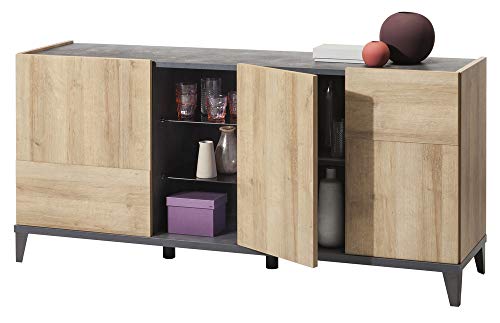Composad Vittoria 3 ante madia rovere grigio 180 cm