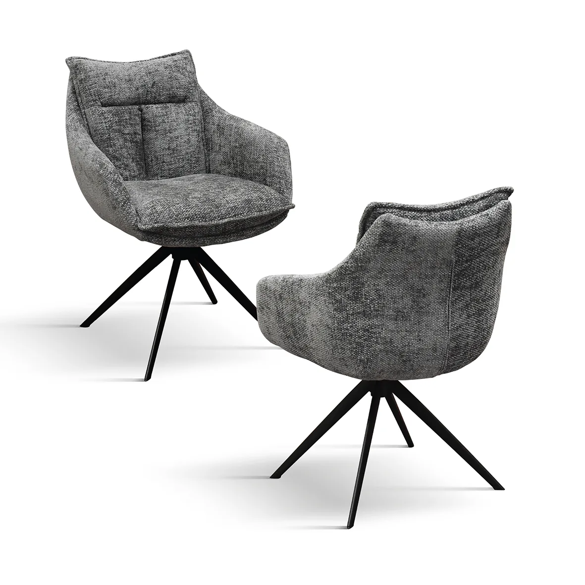 Epocantica Gastone Set 2 Sedie Moderne Grigie