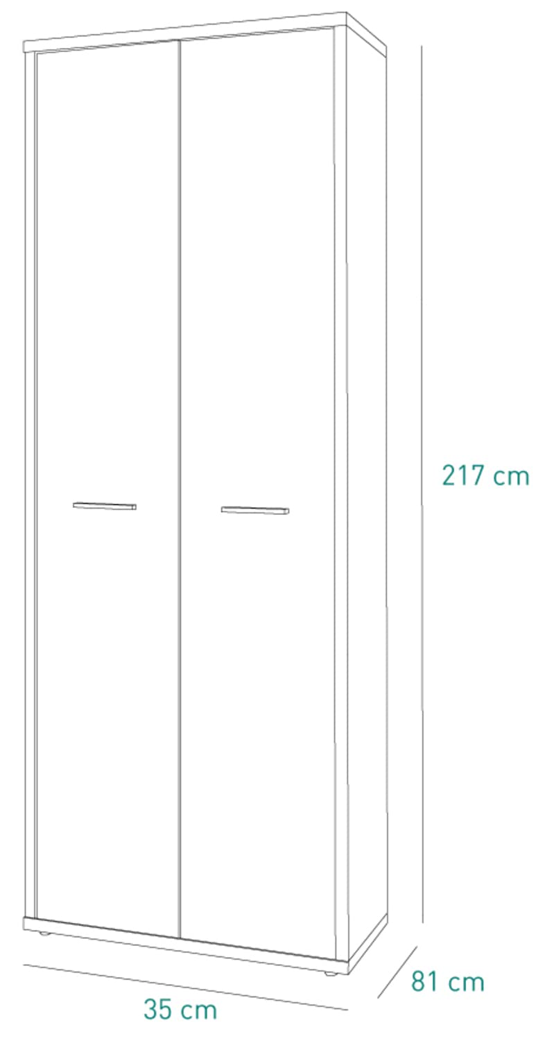 Composad Davinci armadio 2 ante rovere 81,6 cm