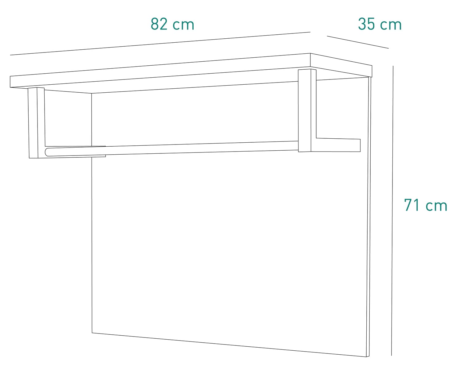 Composad Mundi appendiabiti parete 3 ganci rovere miele