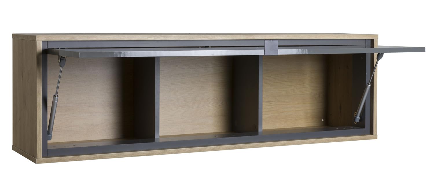Composad Cornice 1 Ribalta Pensile Soggiorno Rovere Titanio