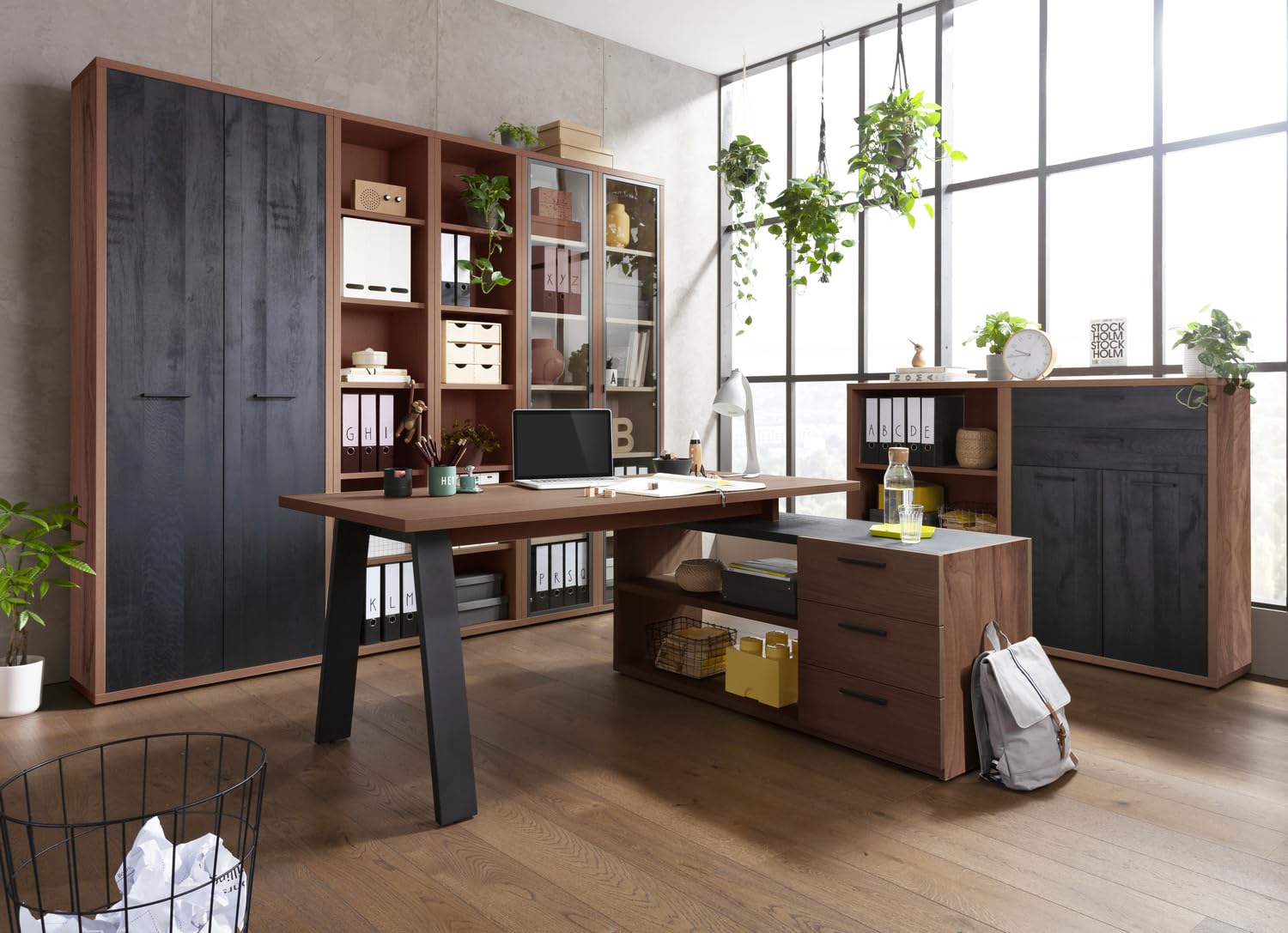 Composad Davinci Brera mobile contenitore 2 ante noce nero