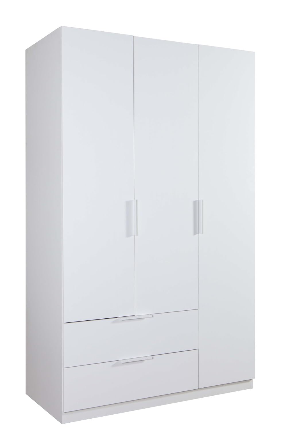 Composad Espresso Armadio 3 Ante 2 Cassetti Bianco 119x184 cm K04