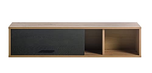 Composad Vitruvia Pensile 150 cm Rovere Miele e Nero 1 Ribalta