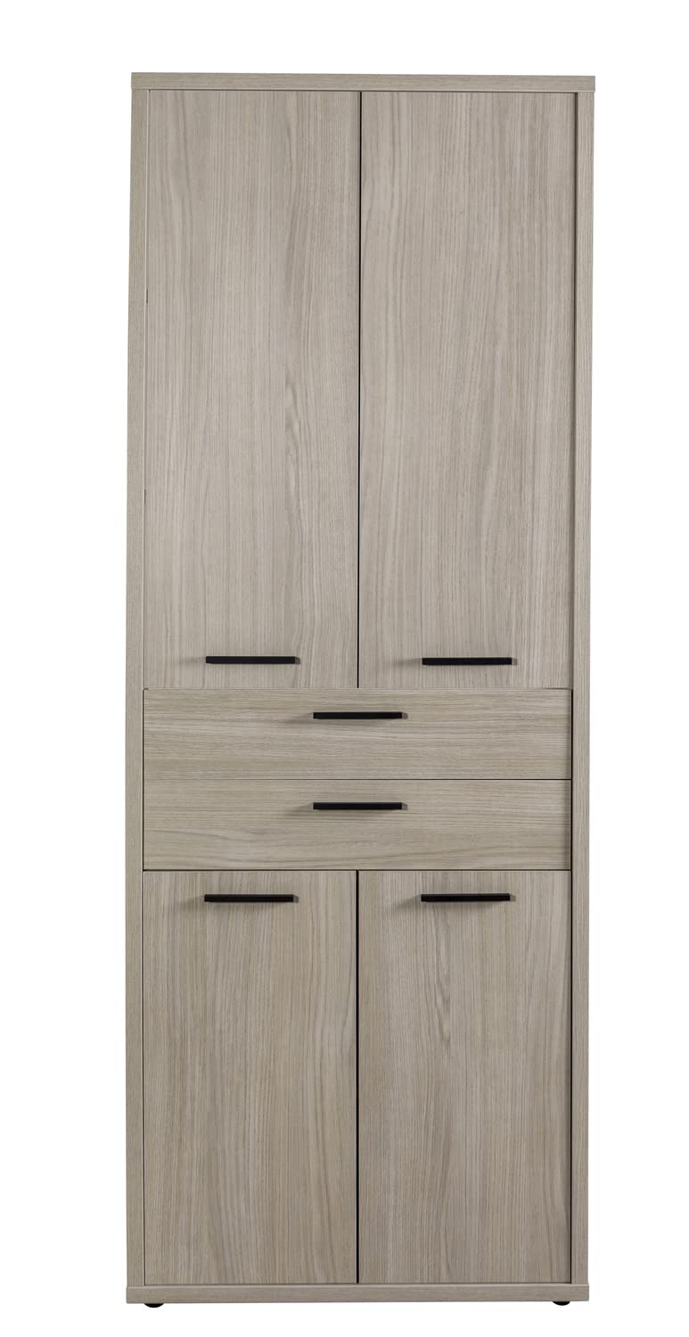 Composad Davinci armadio 4 ante 2 cassetti rovere