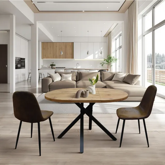 Epocantica Tavolo Rotondo Allungabile Rovere 100-140 cm