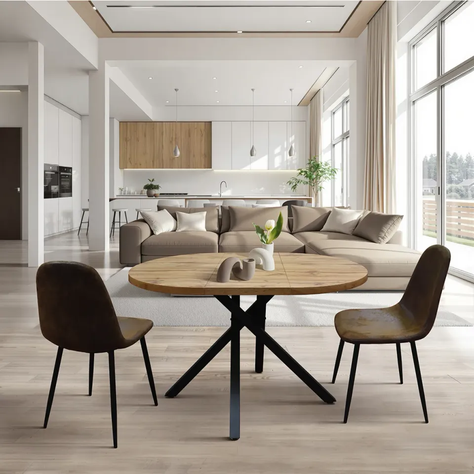 Epocantica Tavolo Rotondo Allungabile Rovere 100-140 cm