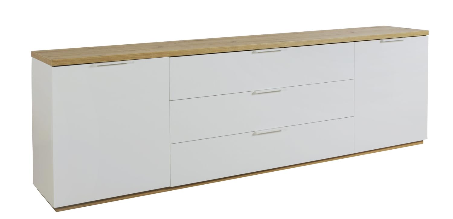 Composad Mundi soggiorno completo 3 mobili bianco rovere