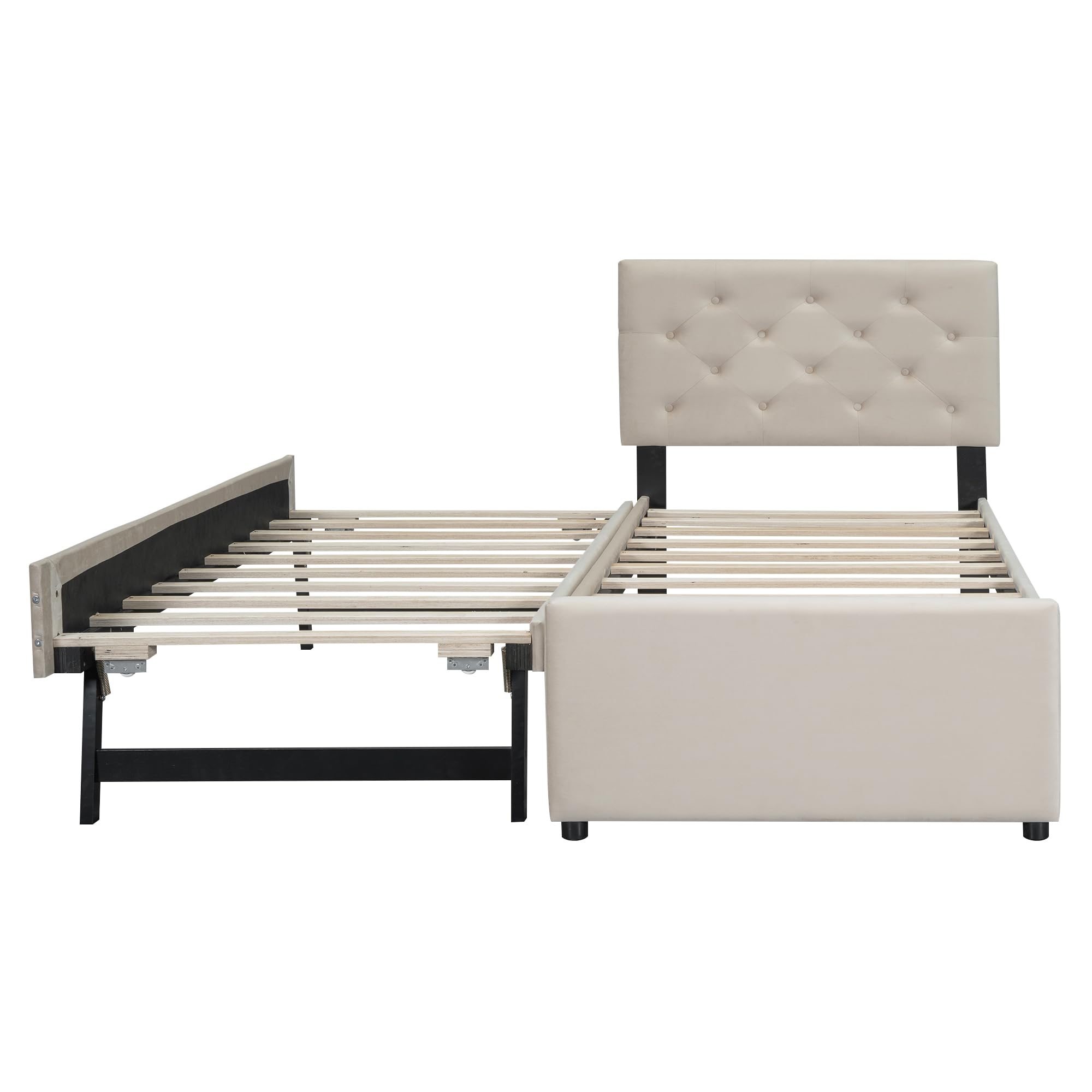 Dolamaní Letto Imbottito Beige 140x200 con Estraibile Velluto