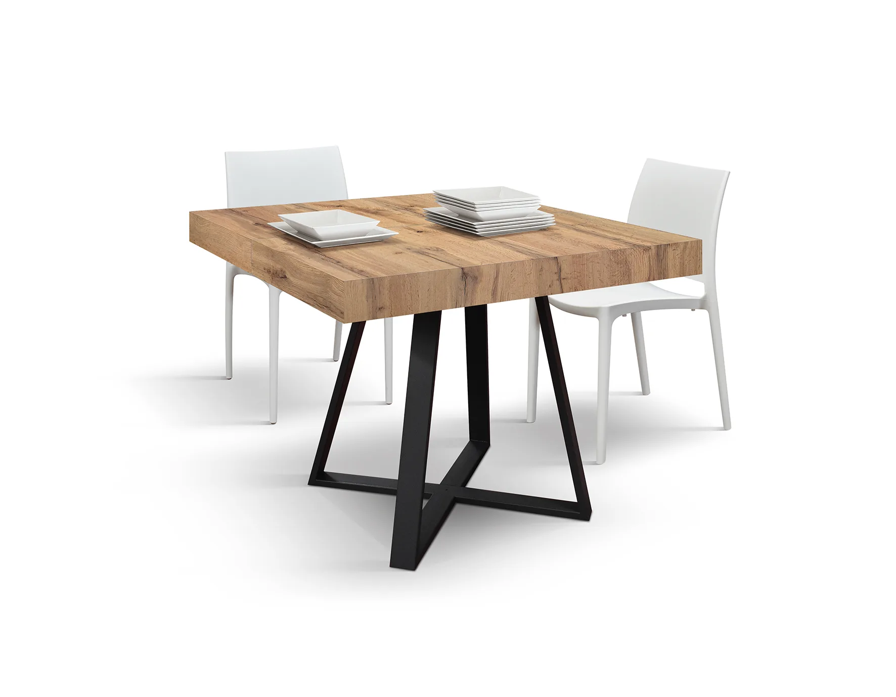 Epocantica Bruno tavolo allungabile 95-145 rovere rustico