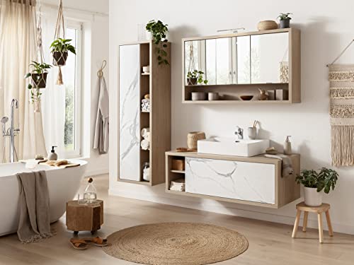 Composad Ladama Lavabo Bagno Ceramica Bianco 59 cm