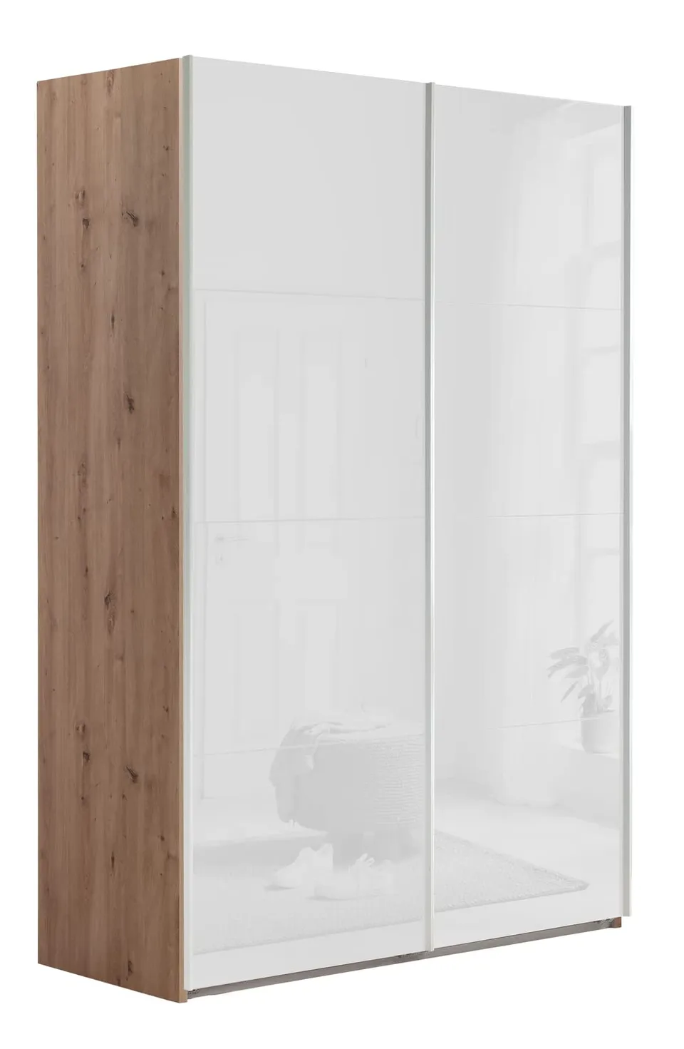Composad Systema Armadio 2 Ante Scorrevoli 150 Rovere Miele Bianco