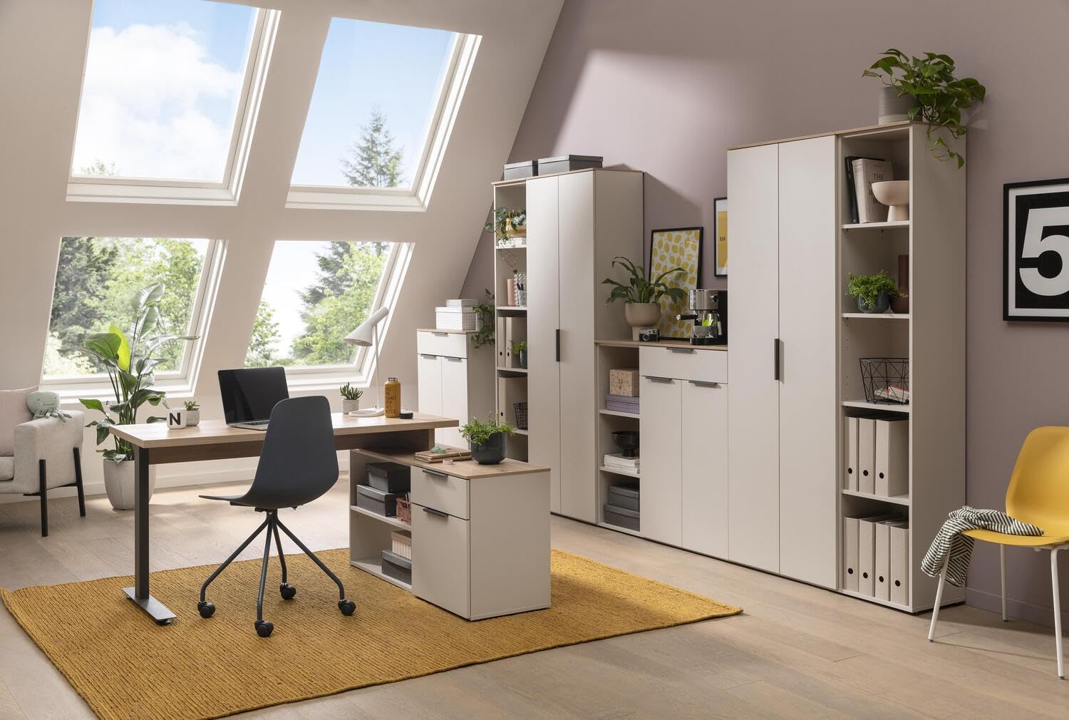 Composad Pronto libreria colonna 2 ante grigio cashmere
