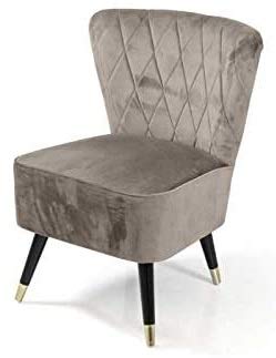 Iperbriko Poltrona Velluto Tortora 63x66x84 cm