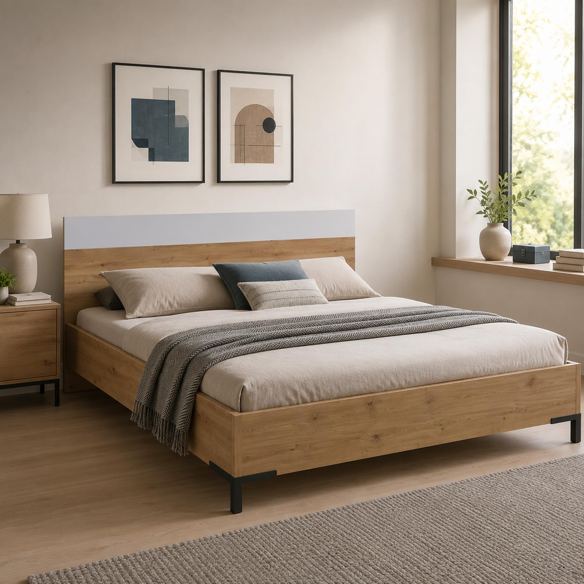Composad Sposami Letto Matrimoniale 160x200 Rovere Mielato