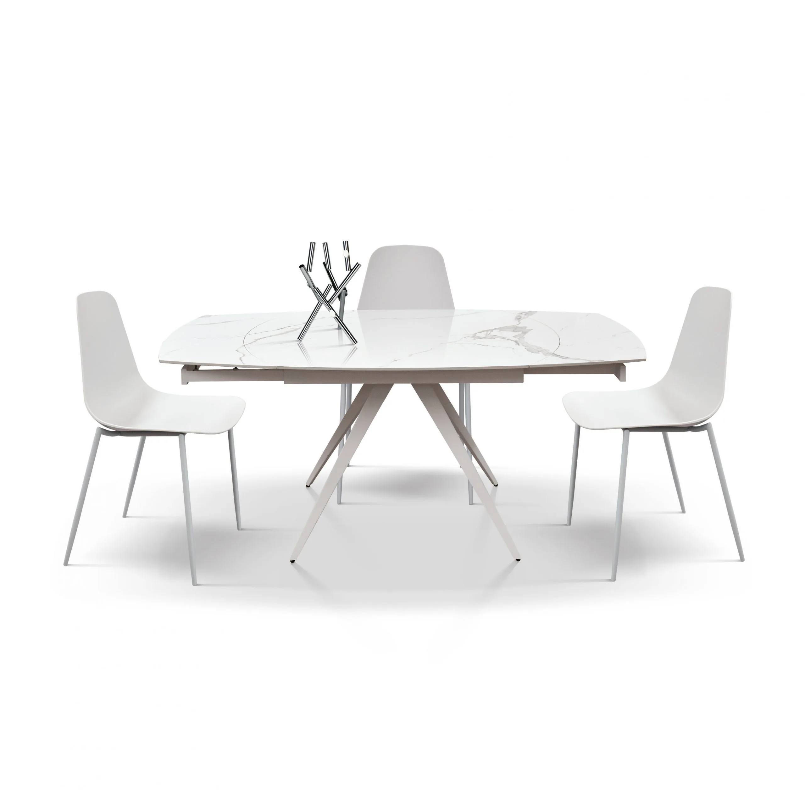 Epocantica Tavolo Allungabile Girevole Ceramica Marmo 180 cm