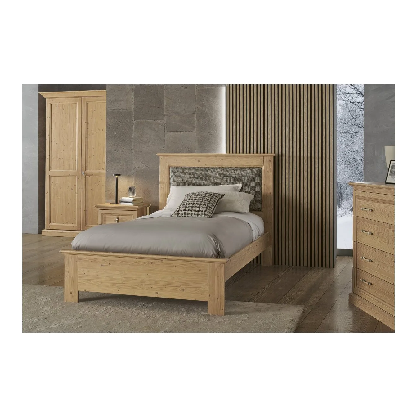 Epocantica Classico letto 1 piazza e mezza abete massello