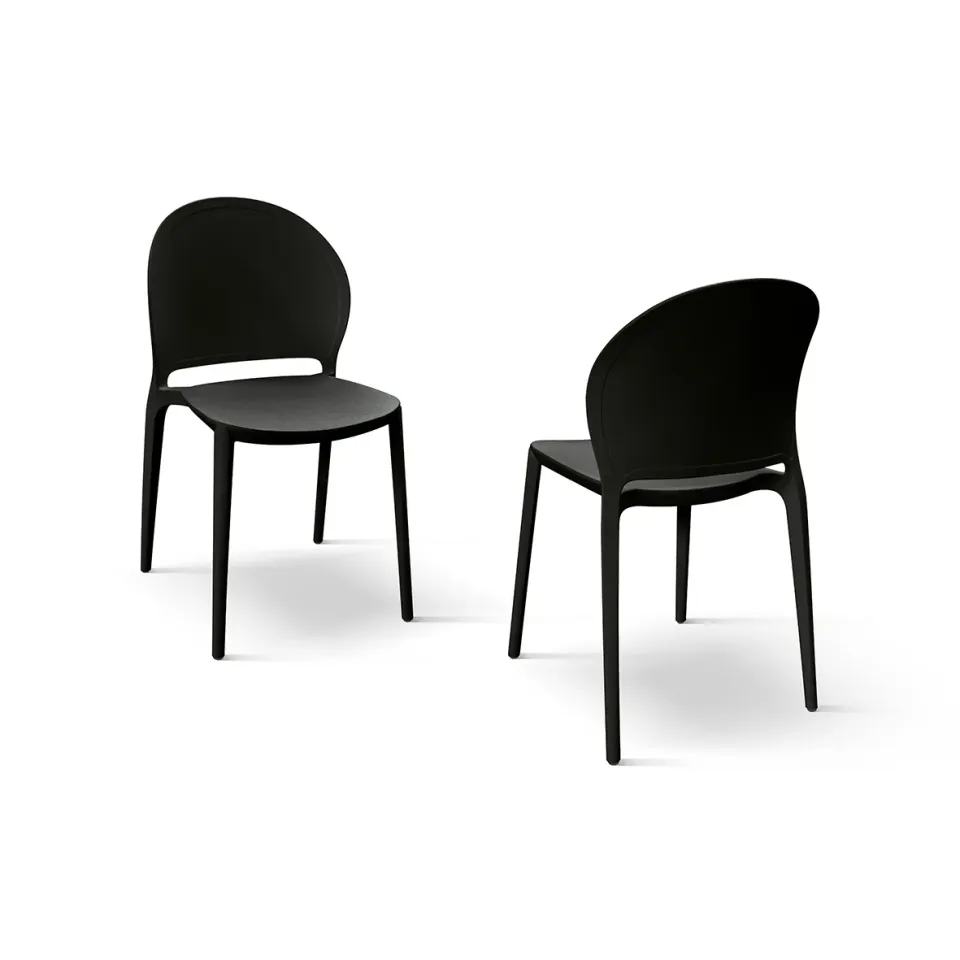 Epocantica Sedie Impilabili Sinuose Set 4 Pezzi Salvaspazio