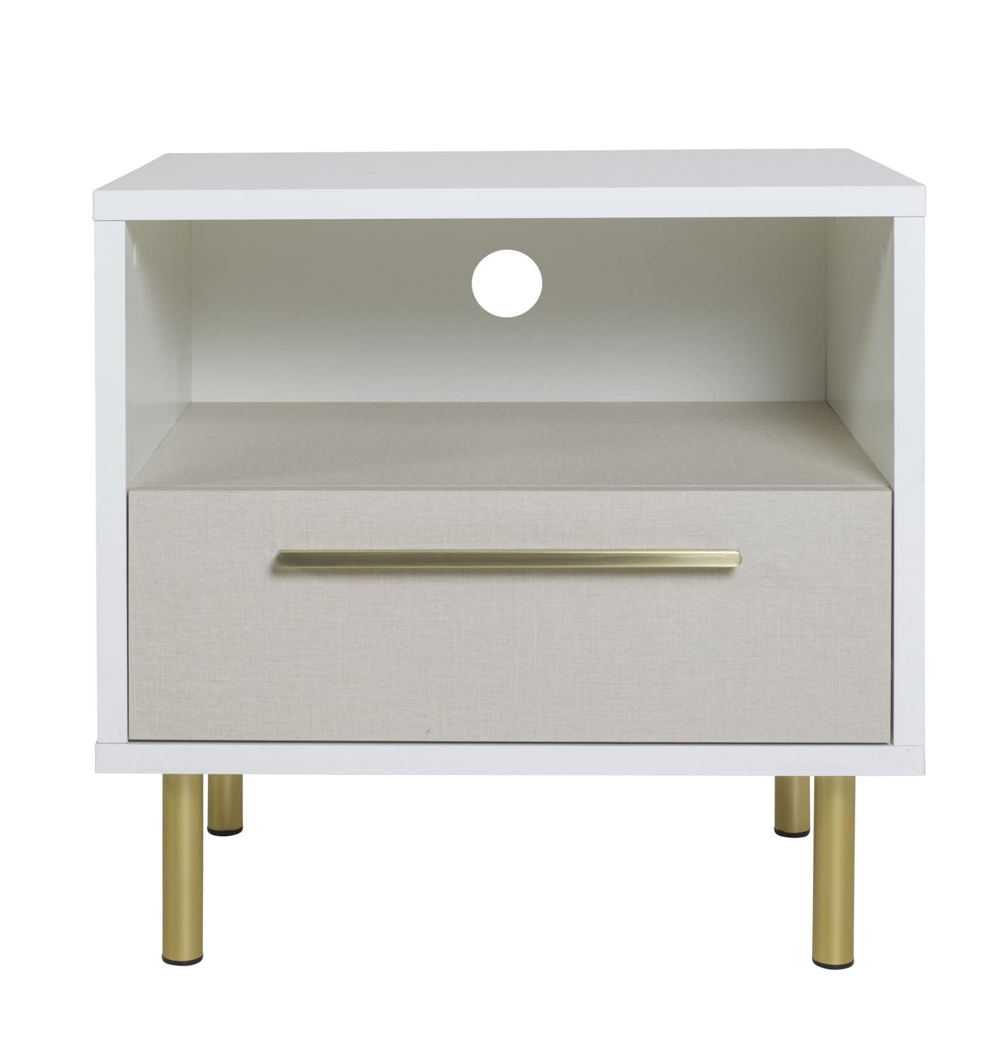 Composad Western comodino 1 cassetto vano twist bianco