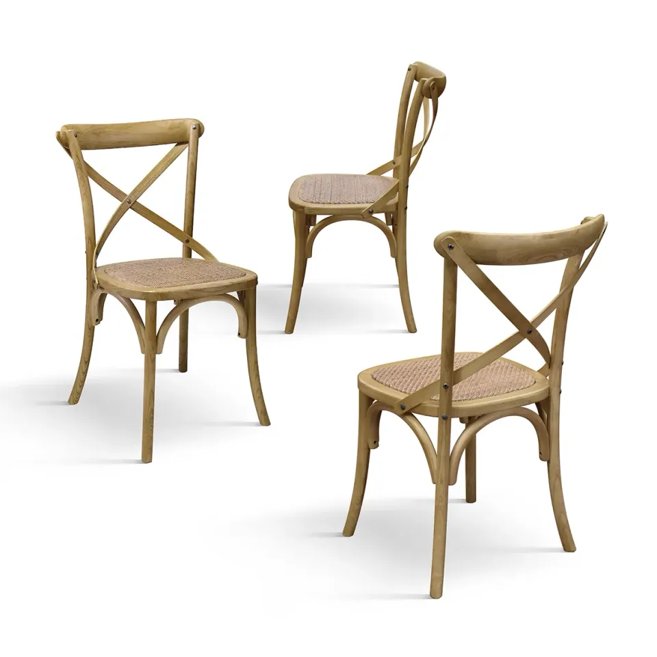 Epocantica Country sedie legno anticato set 4 pezzi