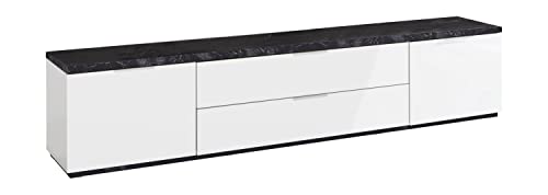 Composad Mundi Mobile Porta TV 240 cm Marmo Zebrato Bianco
