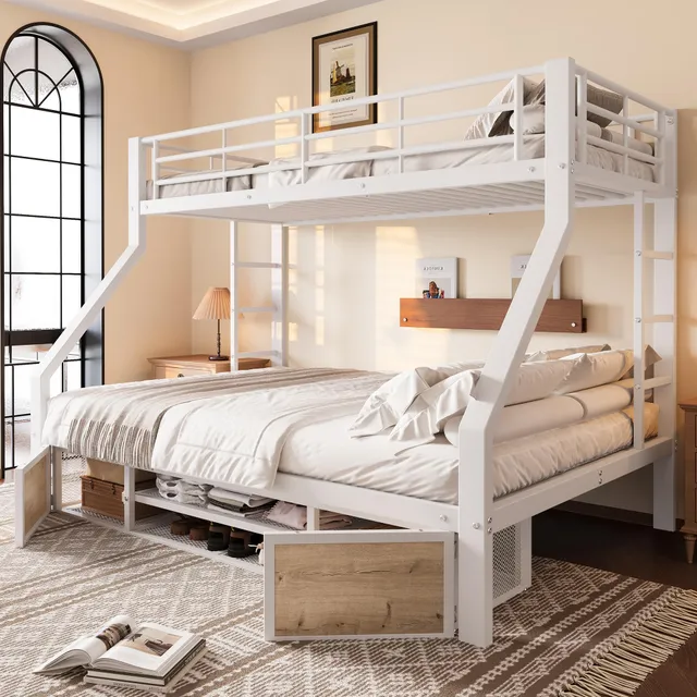 Dolamaní letto a castello bianco 90x200 140x200 metallo
