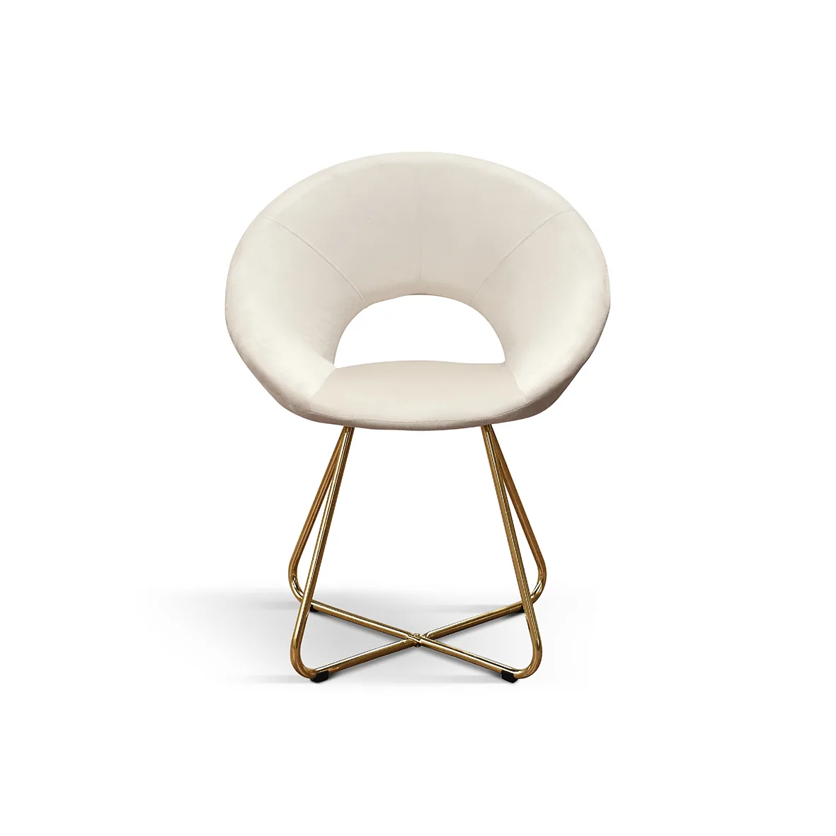Epocantica set 2 sedie velluto gambe oro imbottite