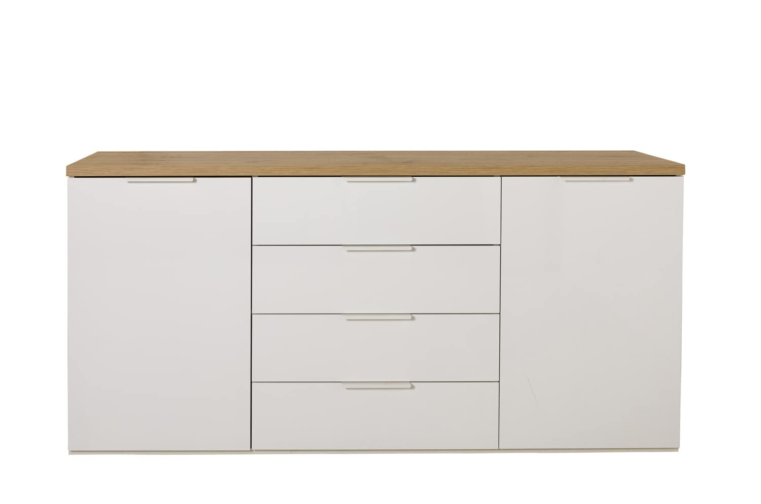 Composad Mundi Madia 2 Ante 4 Cassetti Rovere Mielato Bianco