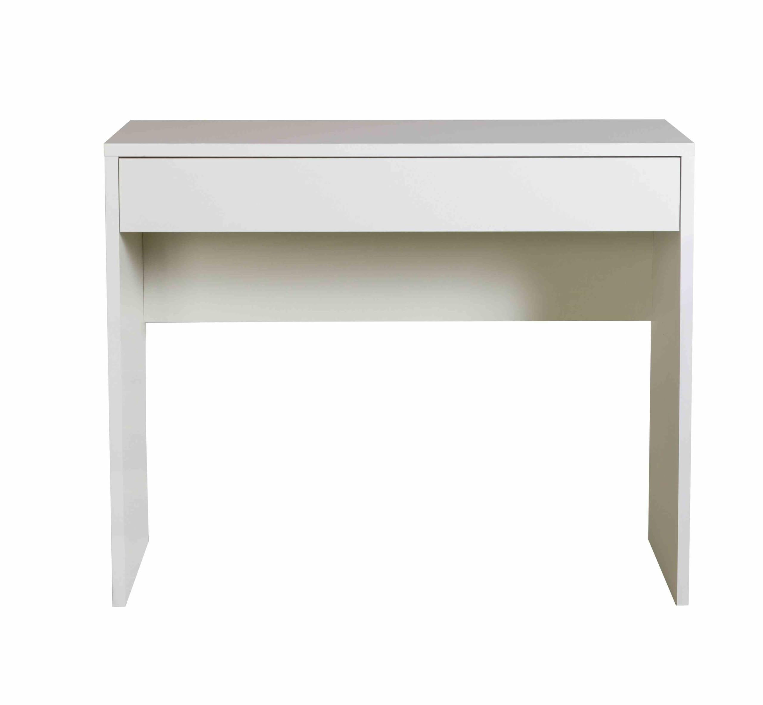 Composad Espresso scrivania consolle 100 cm bianca 1 cassetto