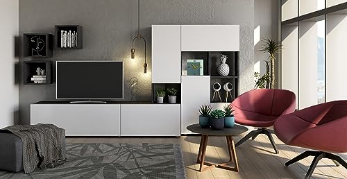 Composad Parnaso soggiorno completo parete bianco grigio