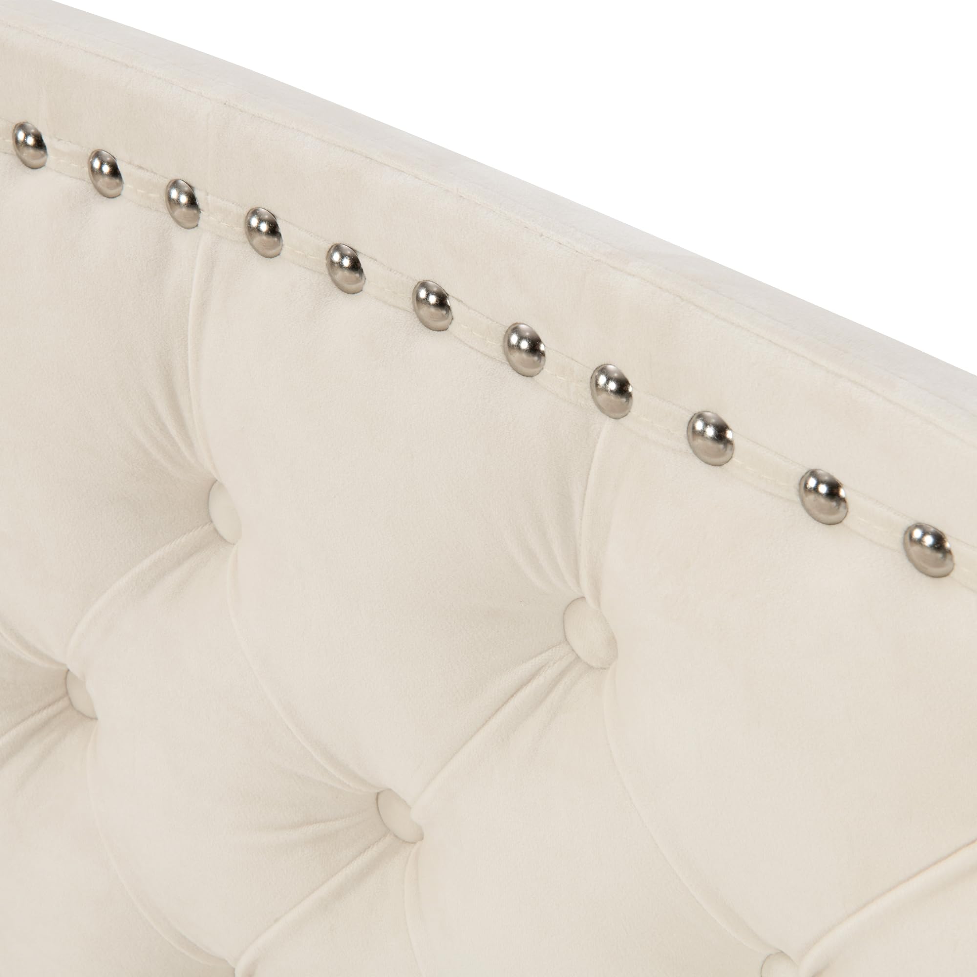 Dolamaní letto imbottito 90x200 velluto beige testiera