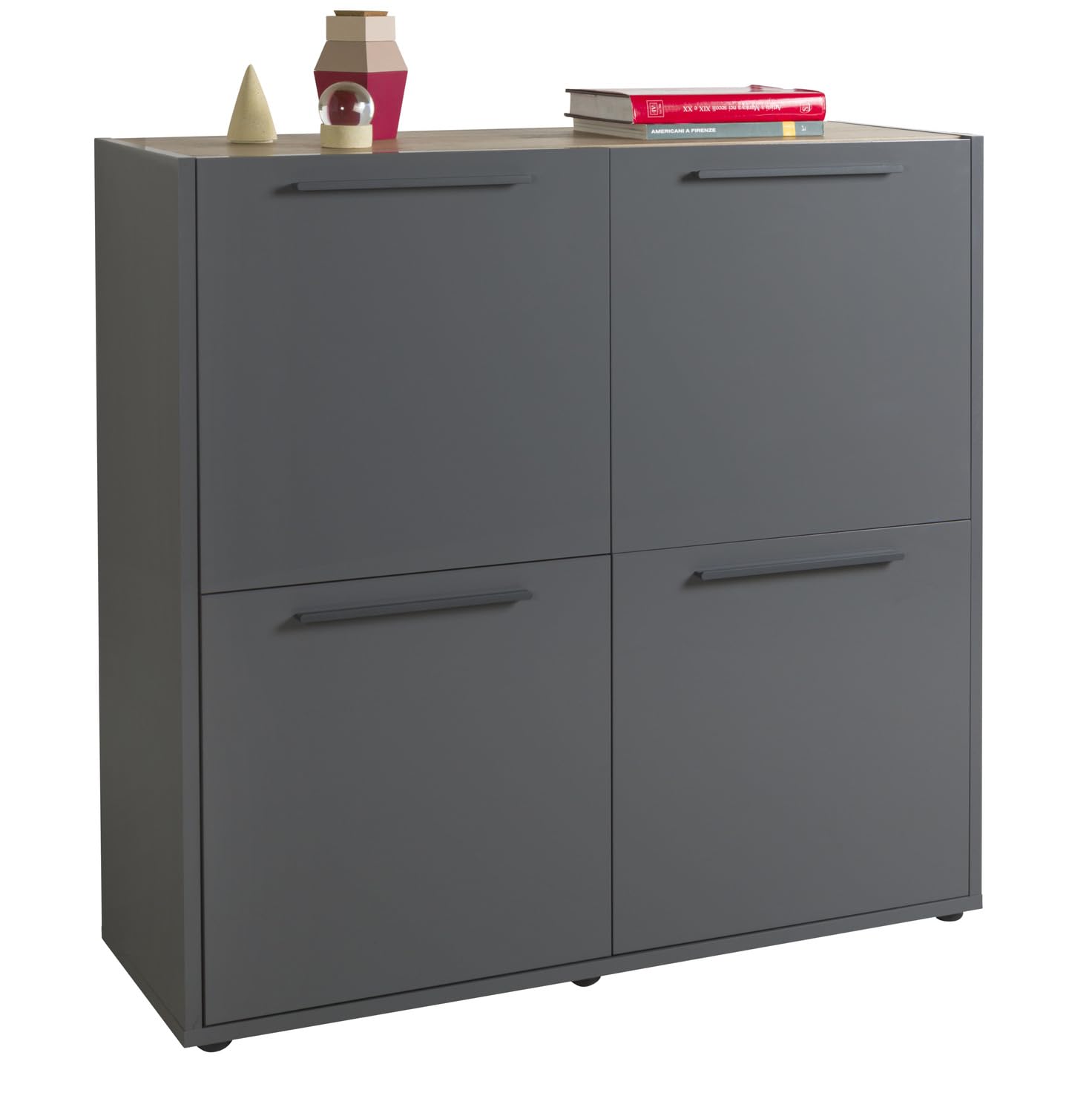 Composad Riserva mobile 4 ante rovere mielato titanio 121 cm