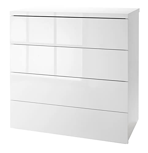 Composad Privilegio 4 Cassetti Cassettiera Bianco Laccato 85 cm