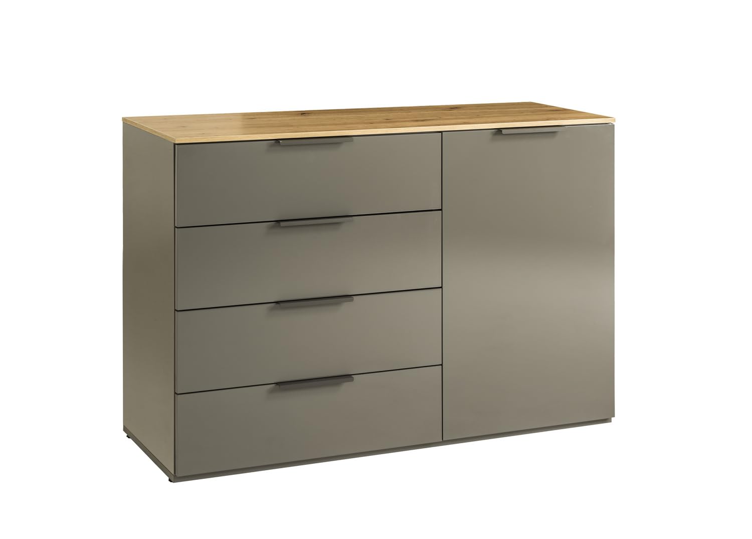 Composad Galaverna Madia 1 Anta 4 Cassetti Grigio Titanio 120 cm