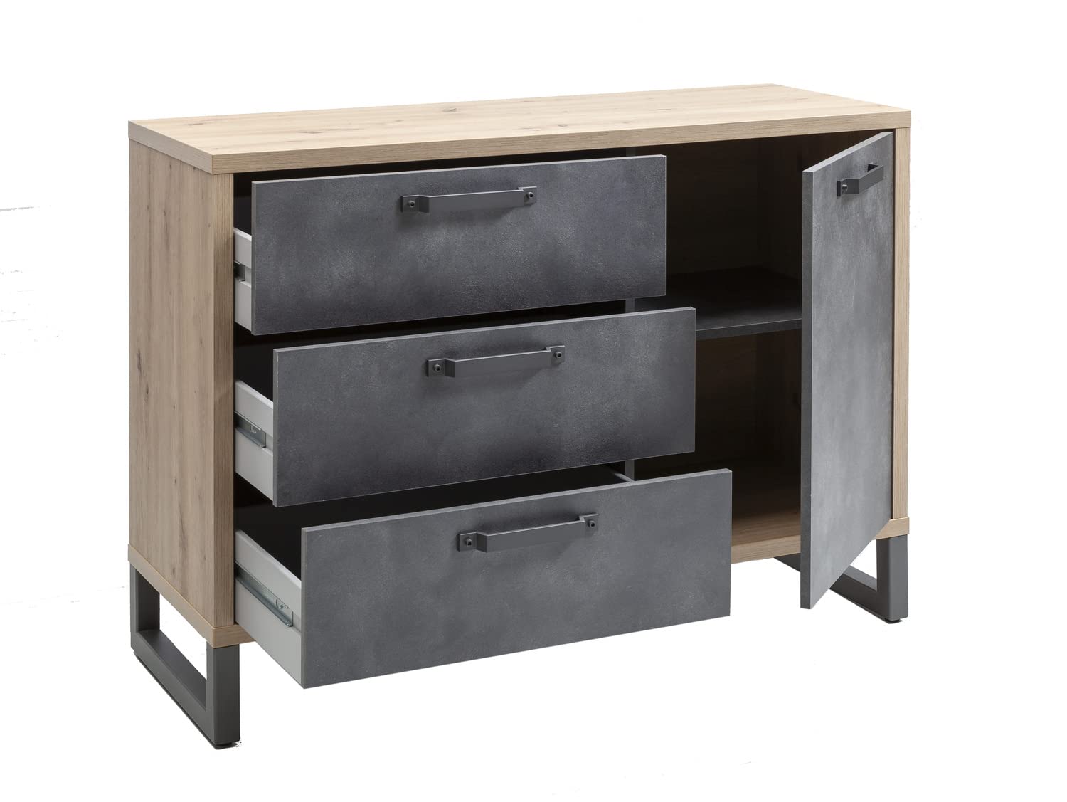 Composad LaFabrica 3 cassetti 1 anta mobile rovere grigio